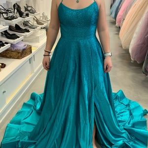 Sherri Hill Beaded Jade Size 10 Prom Dress Style #54856